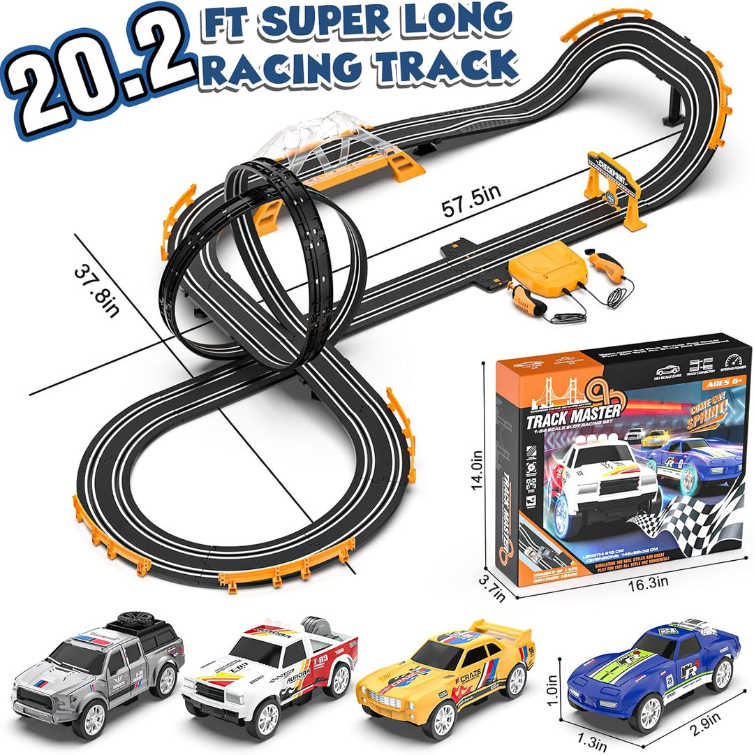 Juegos de Pistas de Carreras de Coches con Ranuras con 4 Coches de...