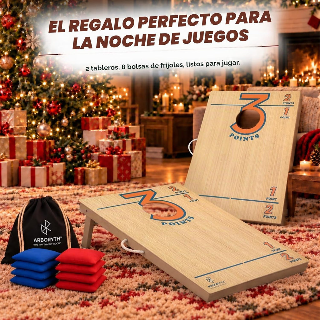Conjunto de Tableros de Cornhole con Bolsas, Tamaño Regulado de 4x2 ft Tableros de Madera