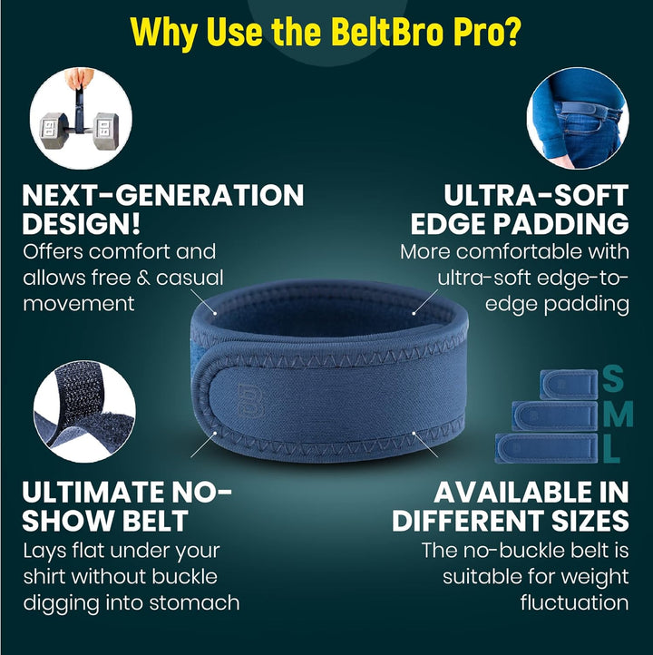 BeltBro Pro para hombres \u2013 Cinturón elástico sin hebilla BeltP...