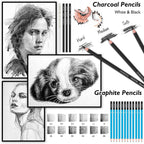 Soucolor Kit de dibujo de 76 piezas de suministros de arte, juego de