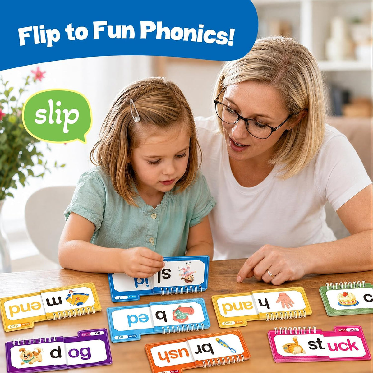Tarjetas Flash Phonics,Libros de construcción familiar de 42