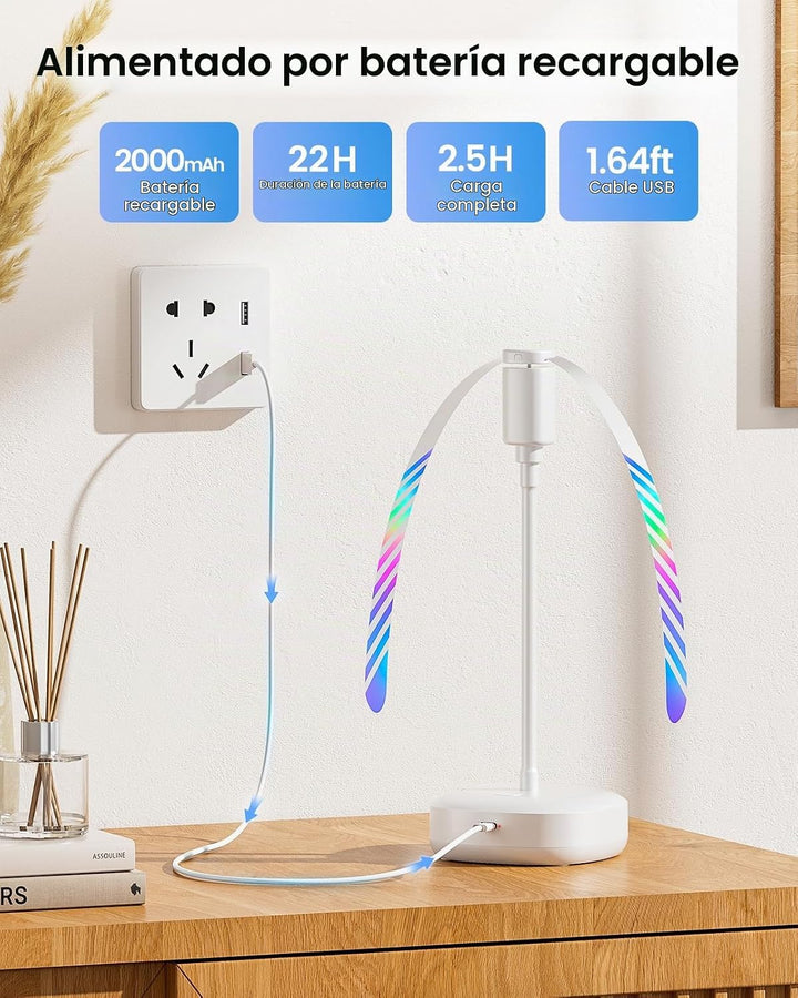 Edvision Fly Fans para mesas, ventilador de alimentos recargable de...
