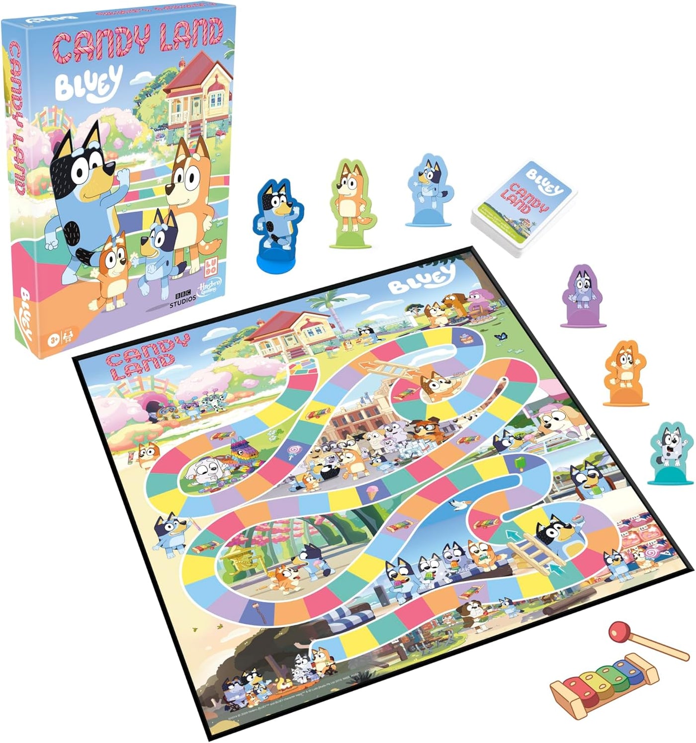 Hasbro Gaming Candy Land Bluey Juego de mesa Edades 3 en