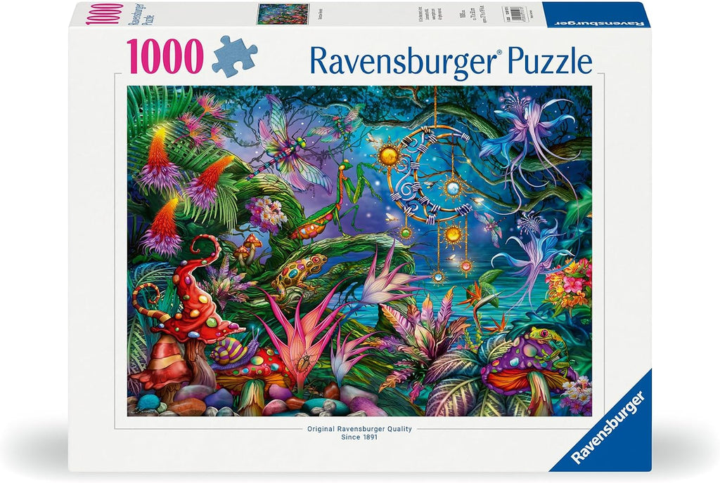 Ravensburger Rainbow Reverie - Rompecabezas de 1000 piezas | Escena de jardín encantado por Ciro Marchetti | Piezas ecológicas y cortadas con precisión