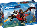Playmobil | Caballeros | Dragón Negro | Dragón grande que respira fuego con función de disparo y caballero | Juguete de dragón para niños mayores de 4 años | 72114