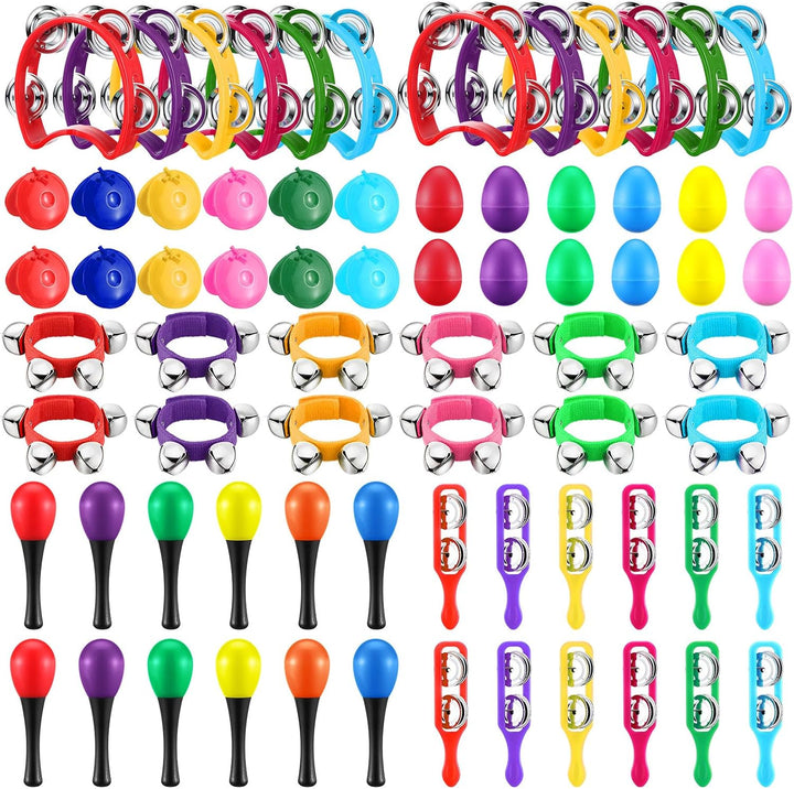 Silipull Juego de 108 piezas de instrumentos musicales Shaker para...