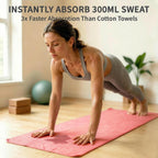 Paquete de 2 toallas antideslizantes para esterilla de yoga caliente con puntos de agarre, 72 x 24 pulgadas, toalla de microfibra súper absorbente para yoga caliente, pilates, entrenamiento