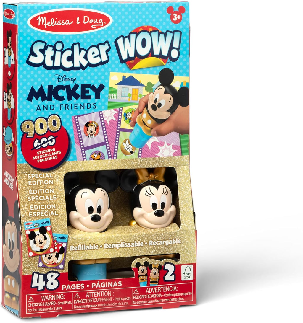 Melissa & Doug Sticker Wow! Disney Mickey & Minnie - Juego de sellos (2