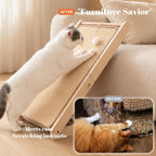 Rampa de Acariciador de Gato de Sisal con Forma de L en L - Poste de Rasguño Ajustable