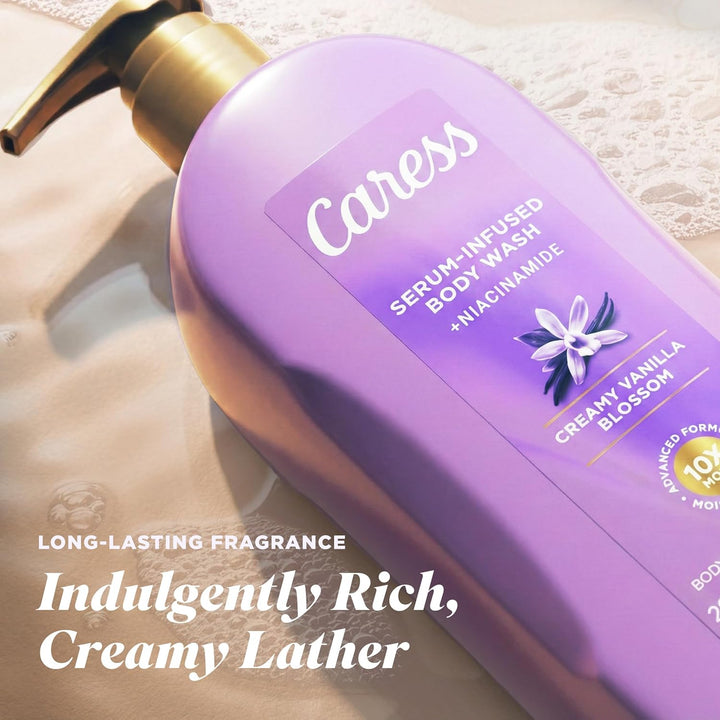 Caress Jabón corporal hidratante cremoso de flor de vainilla con bo...