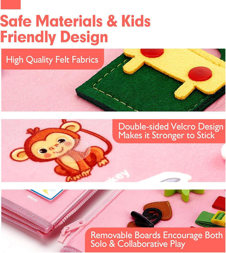 Tablero de actividades Montessori para niñas de 2 años, regalo de c...