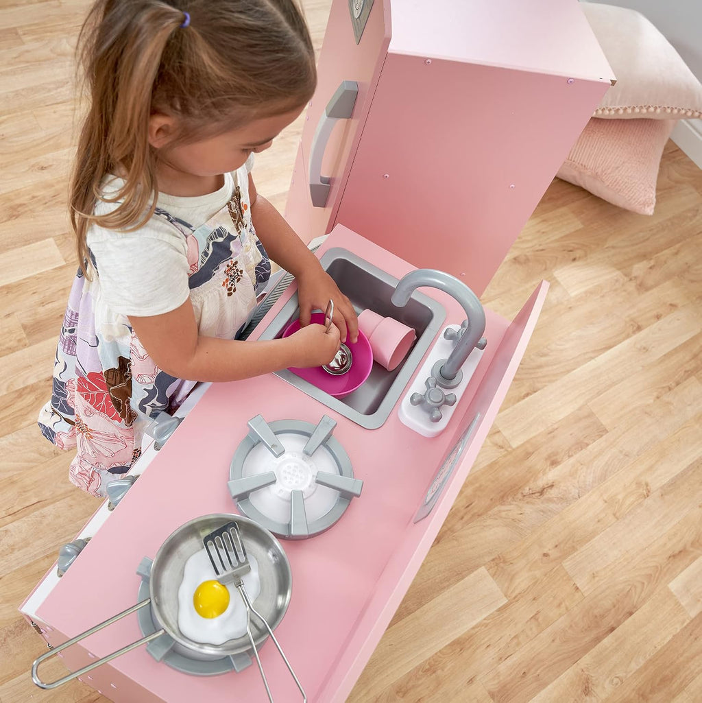 KidKraft Cocina y refrigerador rosado retro, Rosado