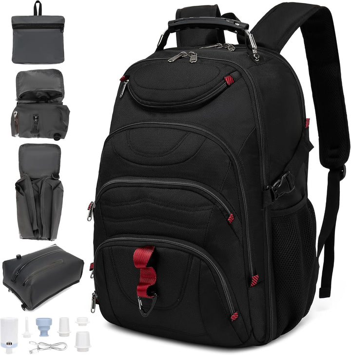 Boavan Mochila de sellado al vacío para viajes con bomba, bolsa gra...