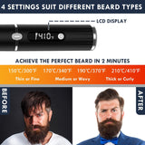 Viuyougor Alisador de barba para hombres, peine alisador de barba i...