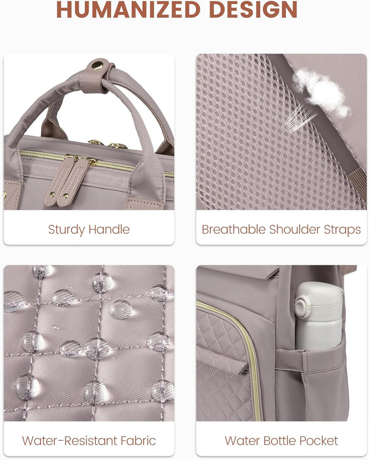 LOVEVOOK Mochila para laptop para mujer, 15.6 pulgadas, impermeable...