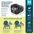 Sherpa Original Deluxe Transportador de Mascotas para Viajes, Aprobado por Aerolíneas y con Garantía a Bordo - Gris Carbón, Mediano