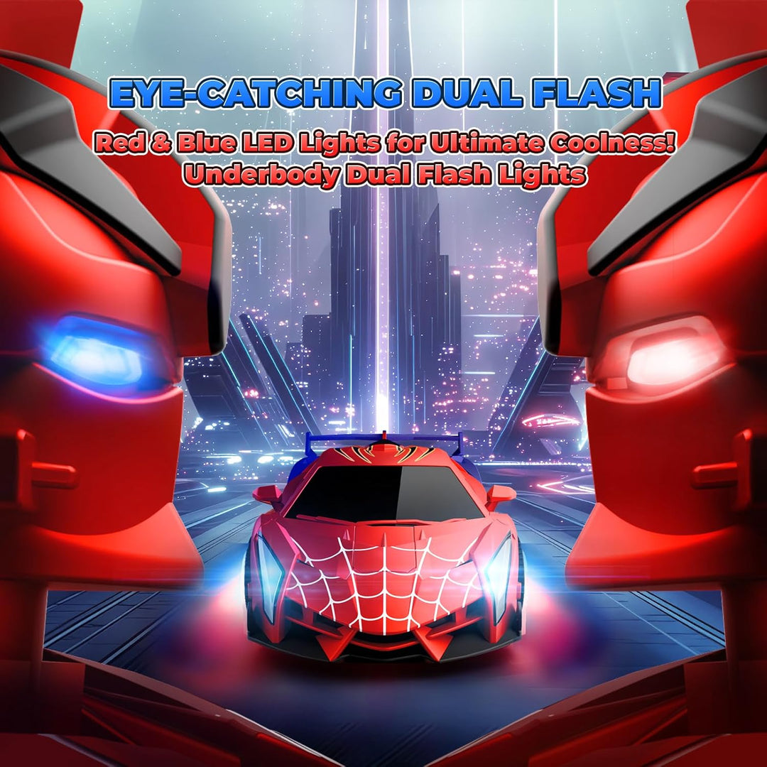 Spider Transform RC Cars Juguetes con luces de ojos y