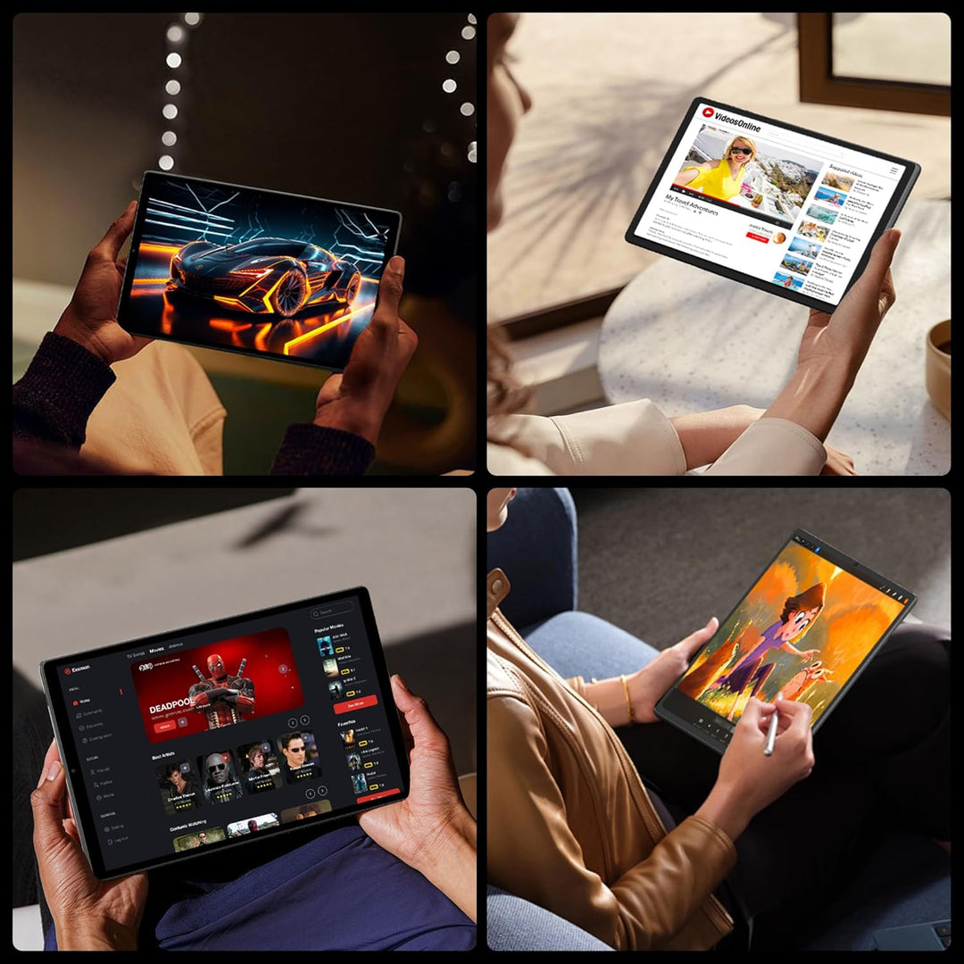 Tableta 2026 con teclado, lápiz óptico y mouse, tabletas Android 15...
