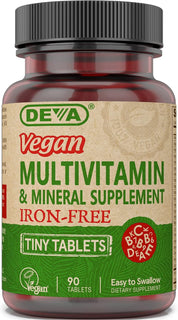 Deva Suplemento multivitamínico y mineral vegano sin hierro, con vi...