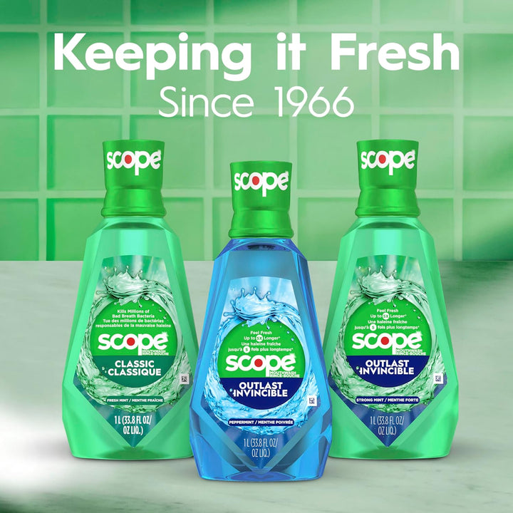 Crest Scope Classic Enjuague bucal, fórmula original, 16.9 fl oz, 4...