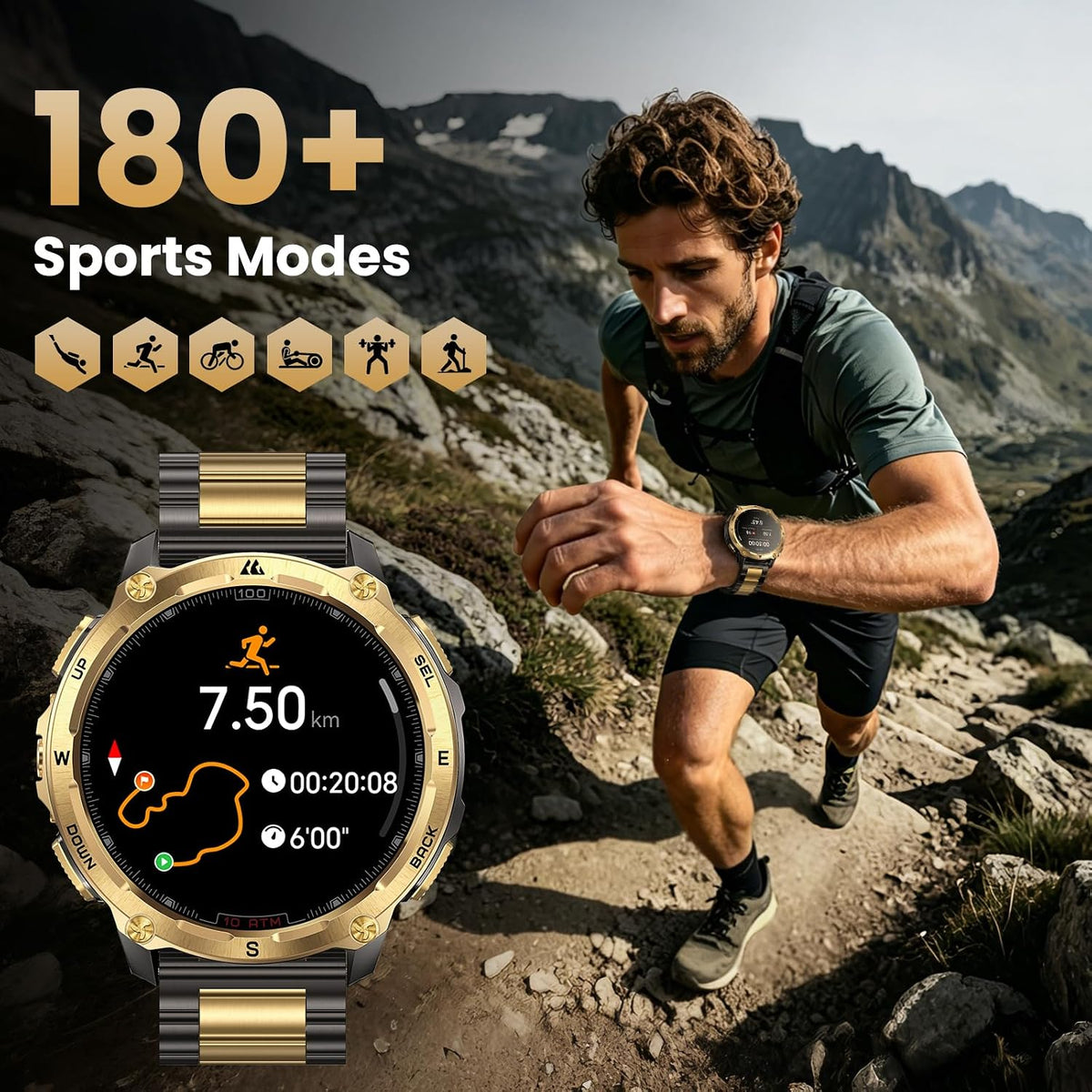 KOSPET Reloj inteligente Tank T4 Special Edition, GPS de doble banda, mapas