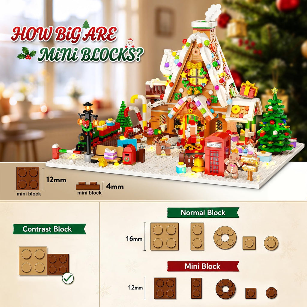 INSOON Calendario de Adviento 2026 Casa de pan de jengibre Mini juego de