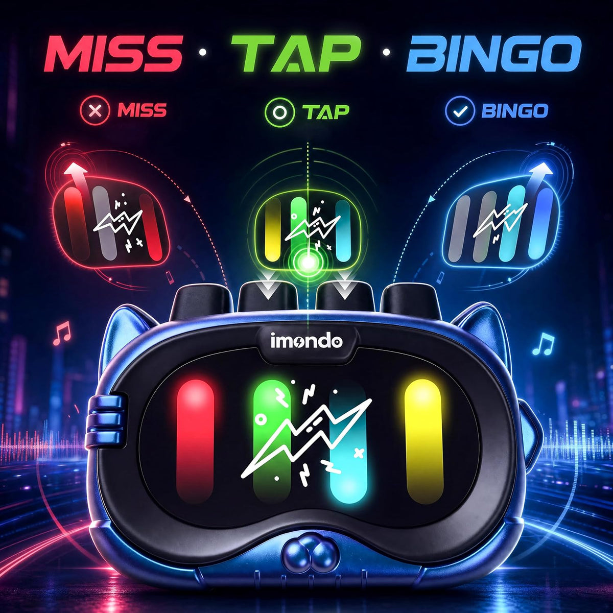2 paquetes de música ritmo Flick Smart Electronic Handheld