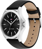 Tommy Hilfiger Hombre Reloj de cuarzo de 3 manecillas – Caja de 42mm, correa de cuero, 3 ATM de resistencia al agua, reloj moderno para uso diario, regalo para él