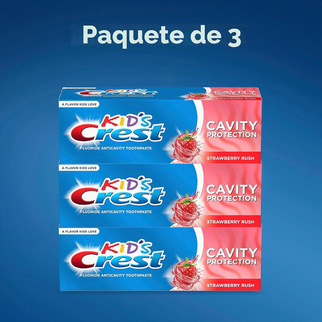 Crest Pasta de dientes con flúor para protección de caries para niñ...