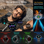 Military GPS Smart Watch: 1.43” AMOLED AOD, GPS integrado, Brújula, Altímetro, Barómetro, Seguimiento de Fitness/Trayectorias, Llamadas BT, 150+ Deportes, IP69K, Asistente de Voz, Larga Batería, Android/iOS