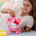 Care Bears Hello Kitty Vestida Como Oso Alegre de 8 Pulgadas de Tamaño Divertido de Peluche - ¡Suave y Abrazable, la Mejor Amiga! - Ideal para Niñas y Niños, Empleados, Coleccionistas, Edades 4+