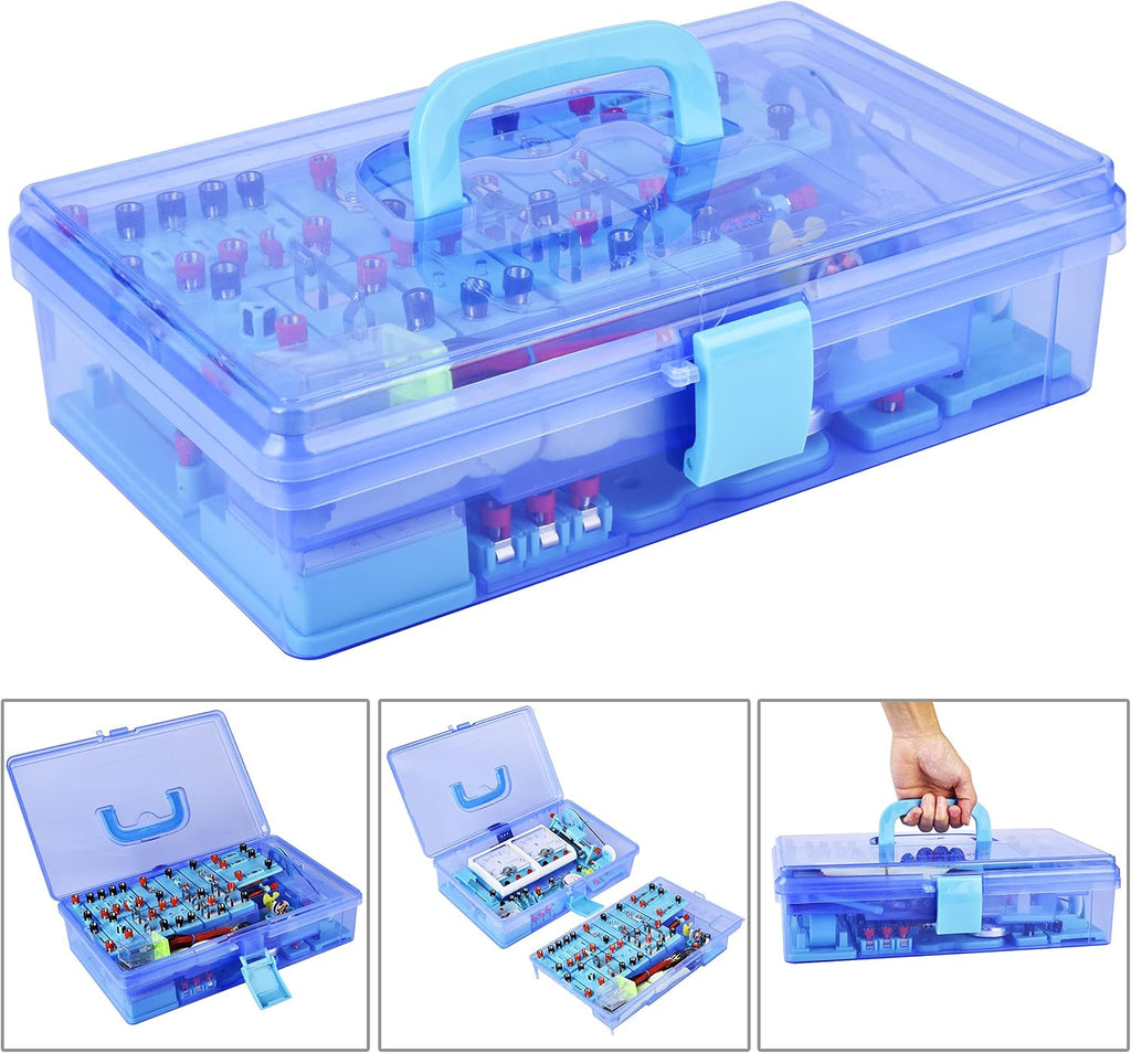 Mysterystone Experimento de ciencias para niños Kit de electricidad y magnetismo para estudiantes Kit STEM Kit de laboratorio de física Kit de placa de circuito básico para principiantes
