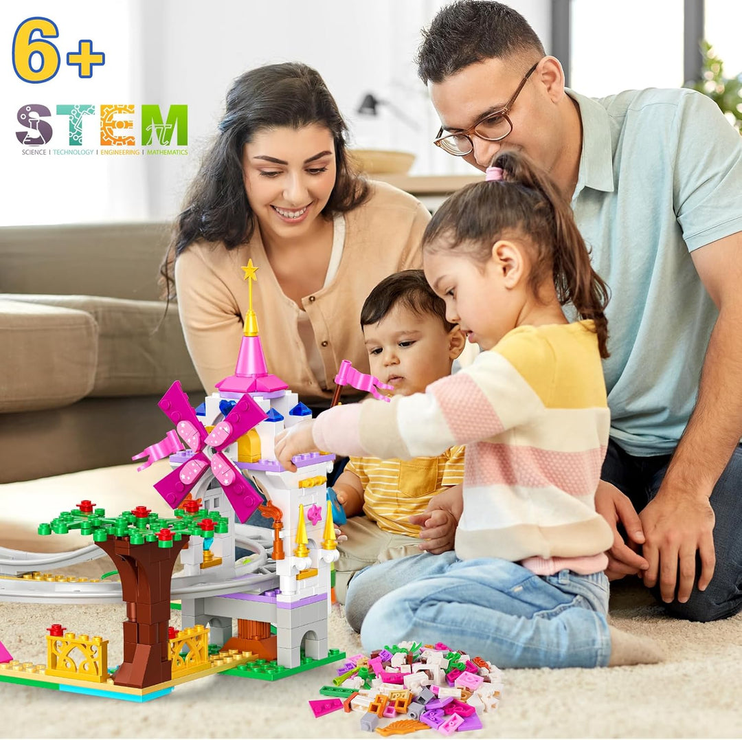 HOGOKIDS Juego de construcción de montaña rusa para niñas