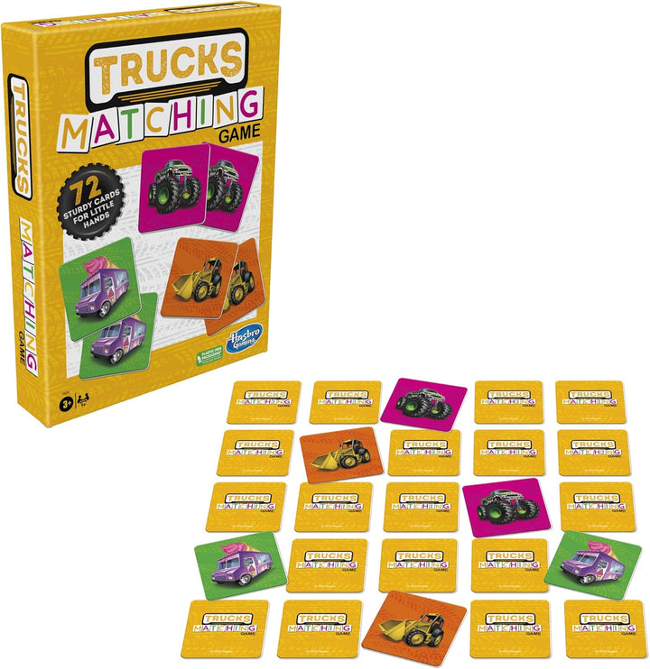 Hasbro Gaming Trucks Matching Juego de memoria para niños