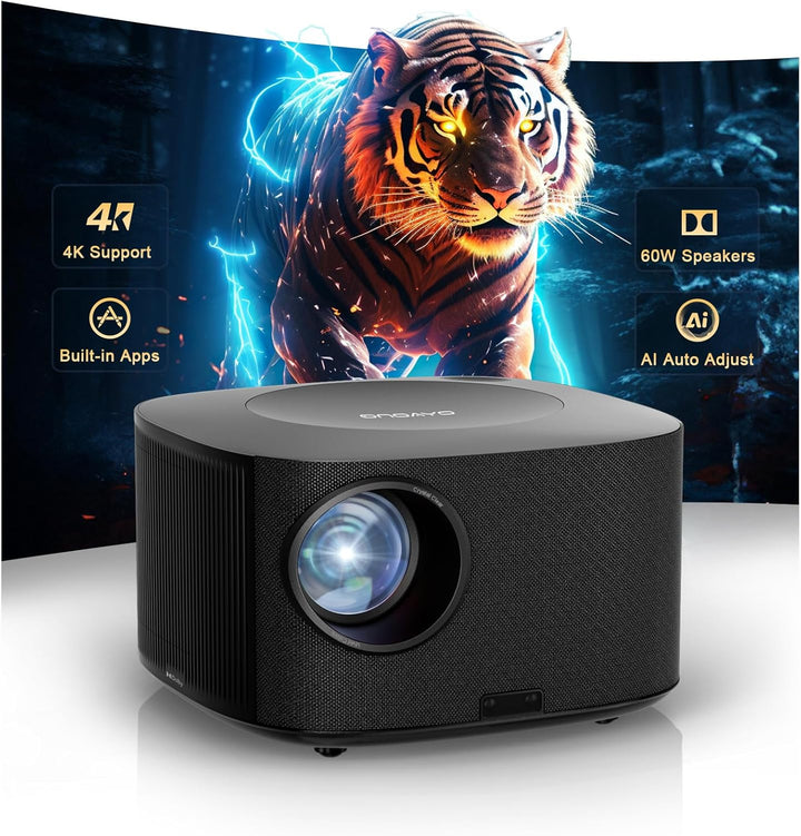 Projector-4K with WiFi and Bluetooth:[60W Dolby Audio\/AI Auto Focu...