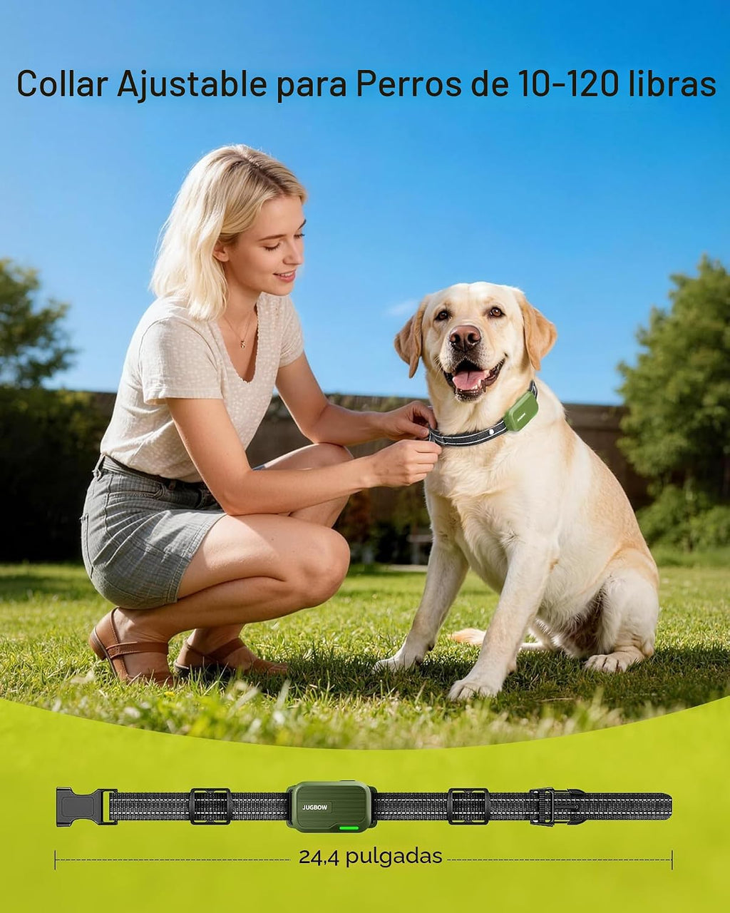 Collar de choque para 2 perros con control remoto, rango de 4200 pies, se