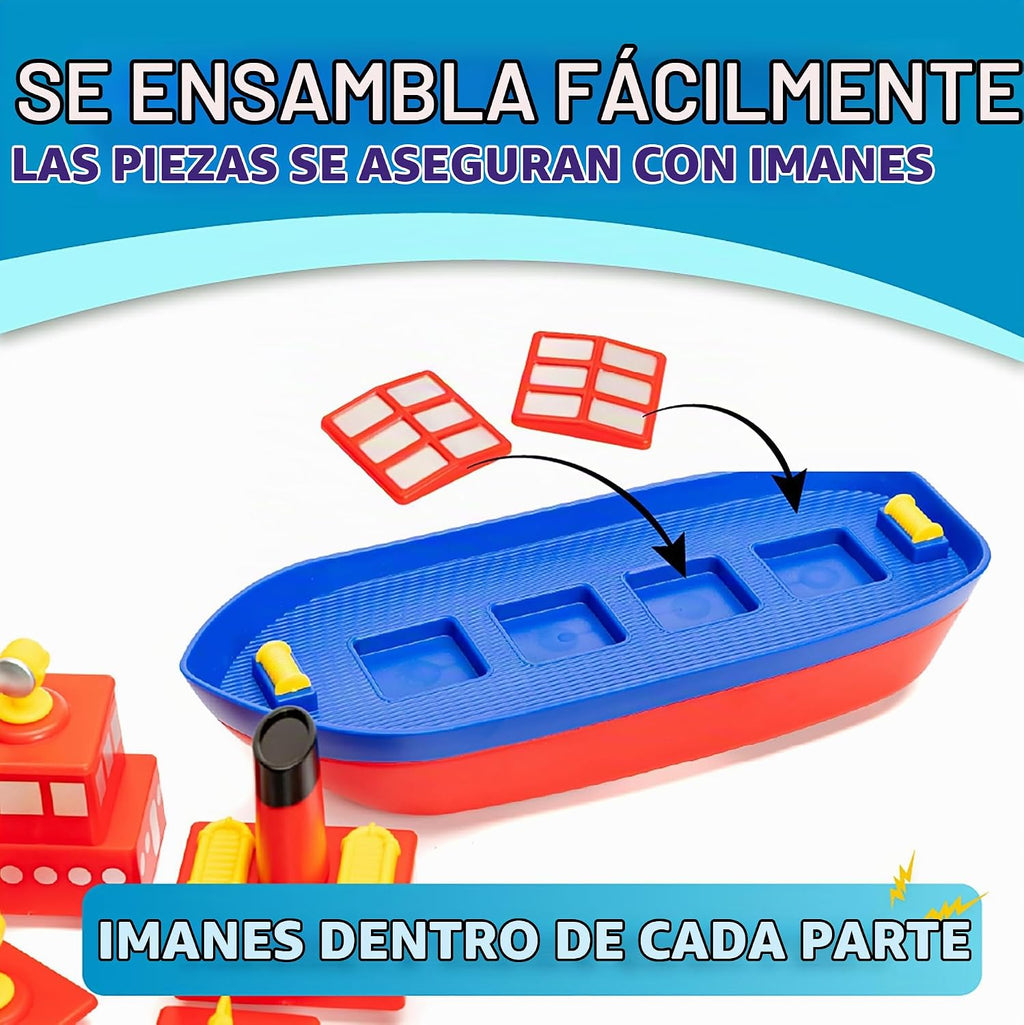 POPULAR PLAYTHINGS Juguete magnético de baño Build-a-Boat