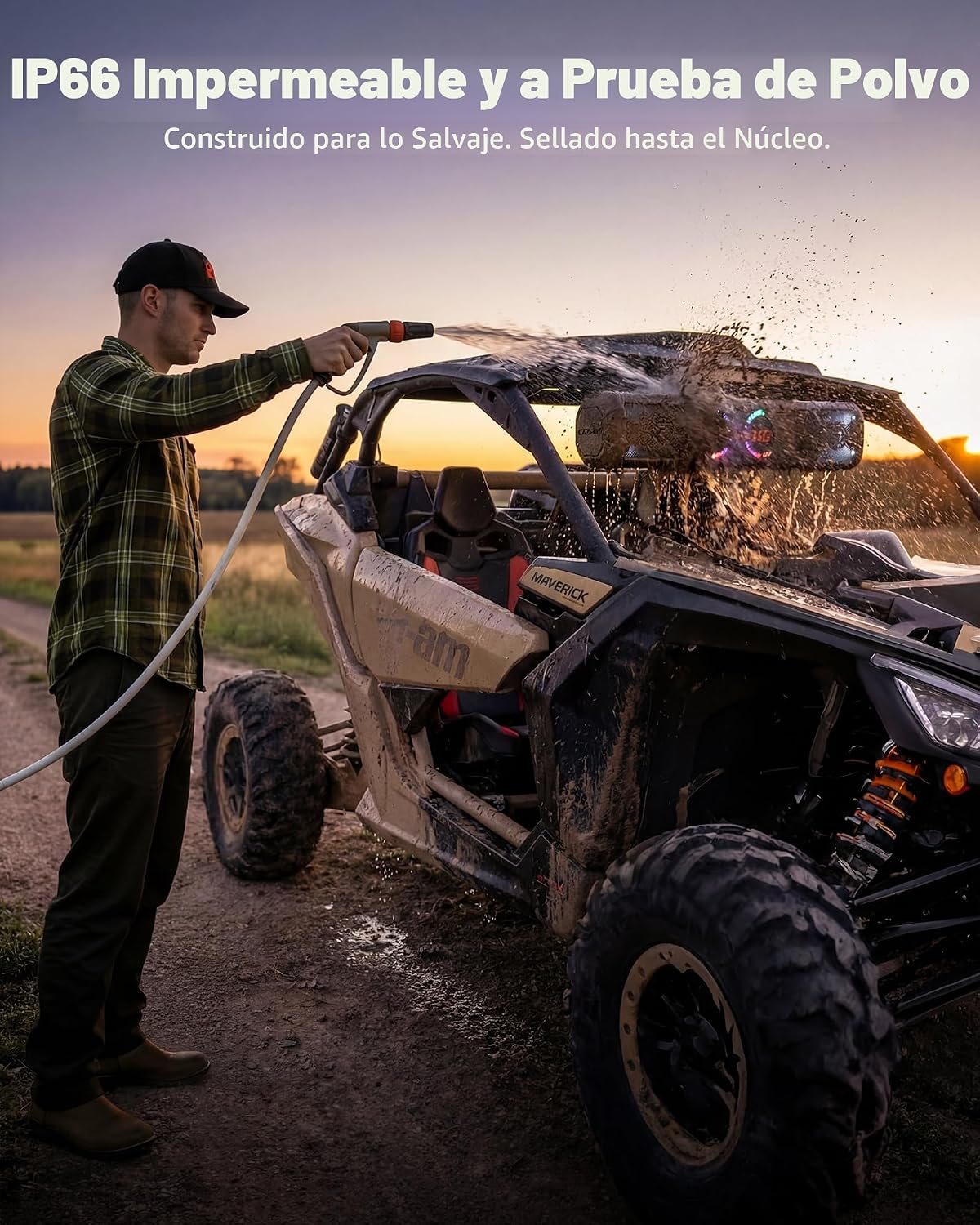 Ehaho Barra de sonido UTV de 26", altavoz Bluetooth del carro de golf con