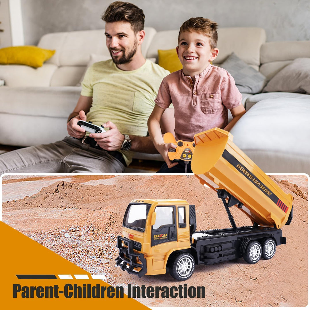 Jiakora - Camión volquete con control remoto para niños, vehículo d...