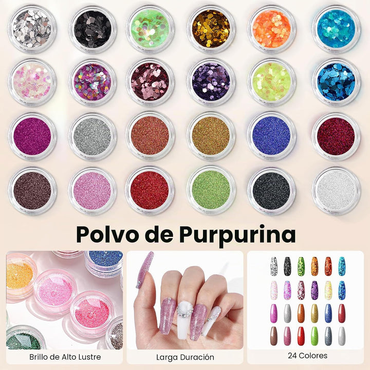 Kit de uñas acrílicas para principiantes: líquido y polvo acrílico...