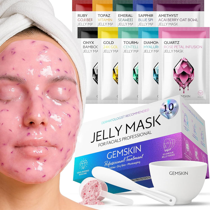 GEMSKIN Mascarilla de gelatina para tratamientos faciales despegabl...