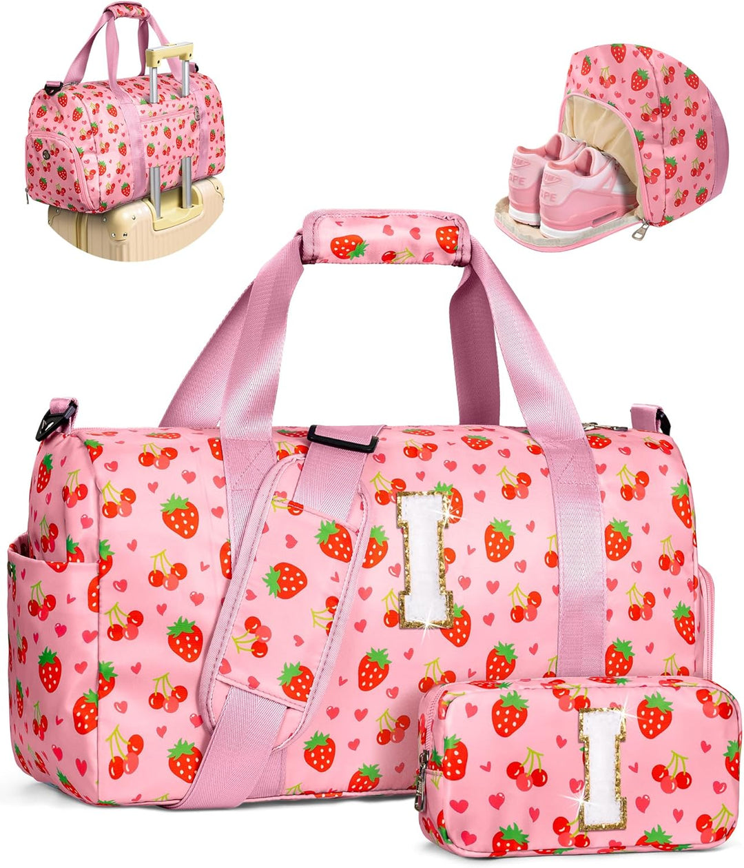 Elilier Regalos para niñas, bolsa de lona con inicial para niños, b...