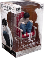 ABYSTYLE Studio Death Note Detective L SFC Figura coleccionable de PVC de 5.5 pulgadas de alto, estatua de anime, figura de manga de anime, decoración del hogar, habitación y oficina, regalo