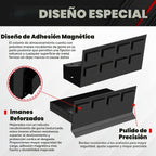 C&T - Juego de estante magnético para caja de herramientas de 4 piezas, bandeja y soporte, juego de bandeja magnética para caja de herramientas, caja de herramientas para almacenamiento en estante