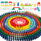 Juego de 1000 piezas de dominó para niños con 11 bloques adicionales, bloques de construcción de madera, 10 colores, juegos de fichas de dominó, juguete educativo para niños, fiesta de cumpleaños con bolsa de almacenamiento