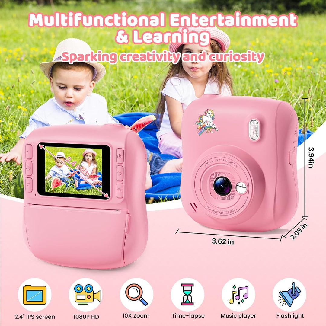 Cámara de impresión instantánea para niños, regalos de cumpleaños d...