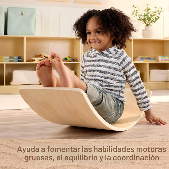 Fisher-Price Wood Montessori Toy Rockin Balance Board -