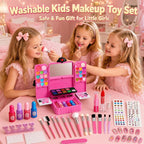 Juegos de maquillaje para niñas de 5 a 8 años, kit de maquillaje de juego para edades 3456789 10 años de edad, regalos de cumpleaños para niñas