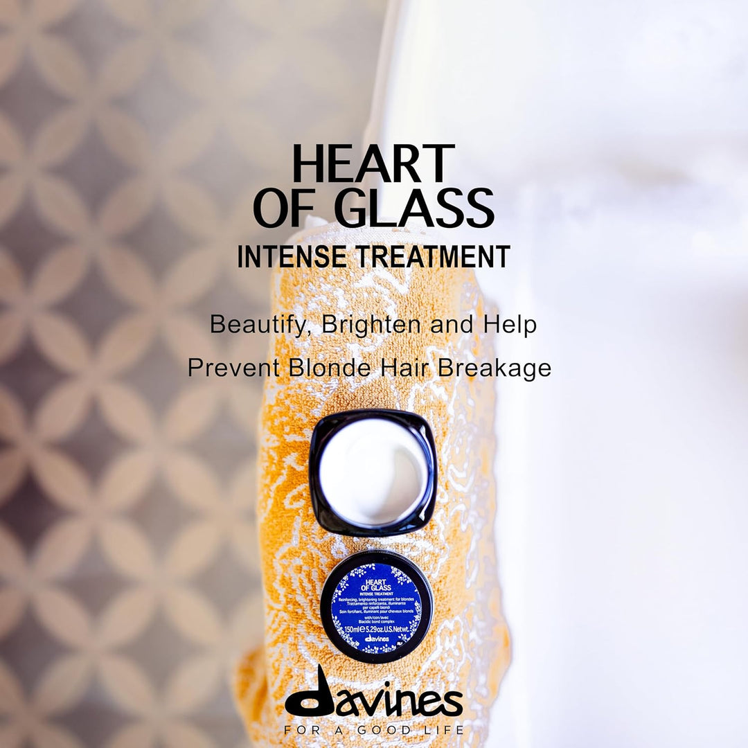 Davines Heart of Glass - Máscara de reparación profunda para rubia,...