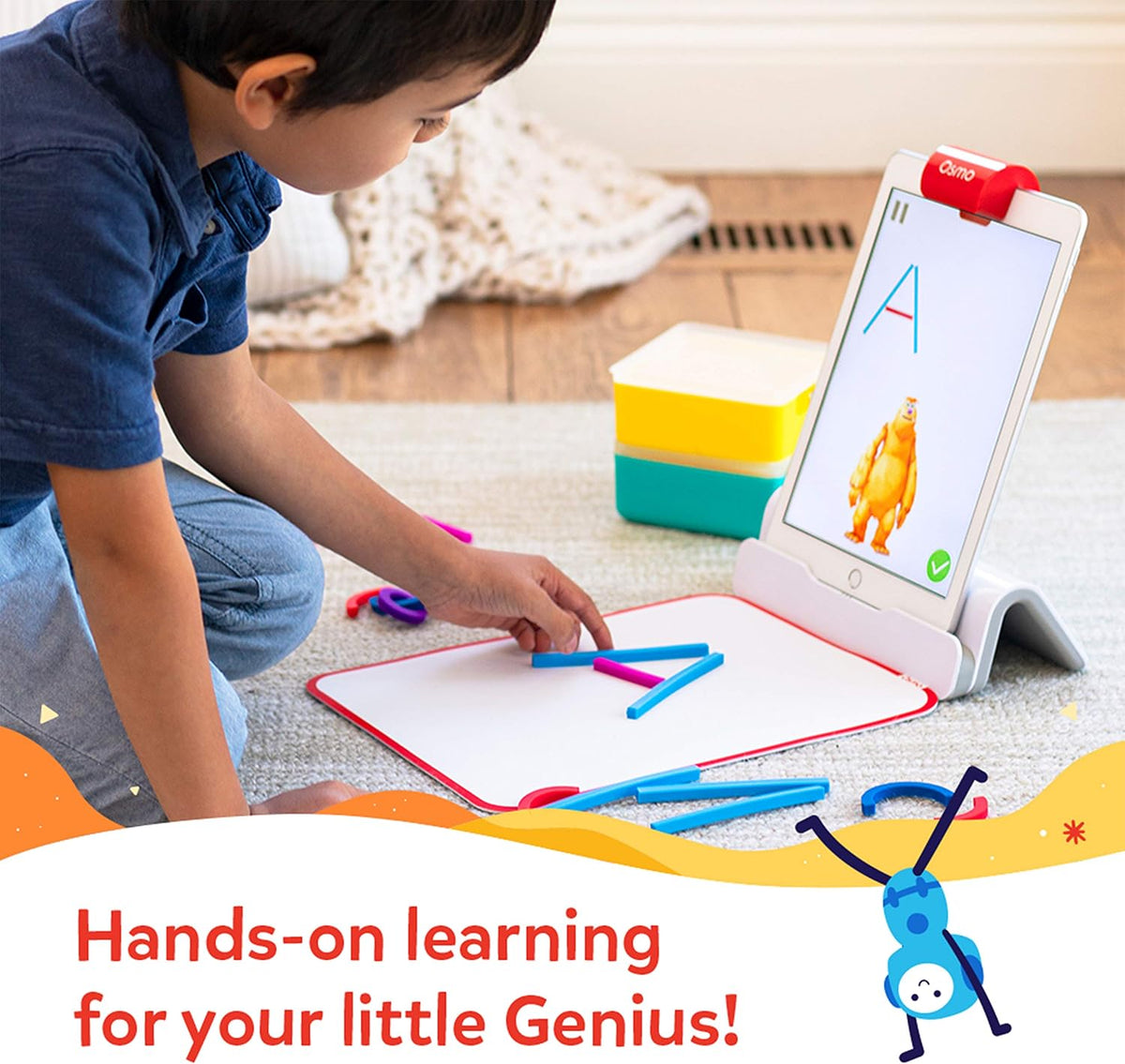 Osmo Little Genius Kit de 3 a 5 años, fonética y letras preescolares, iPad